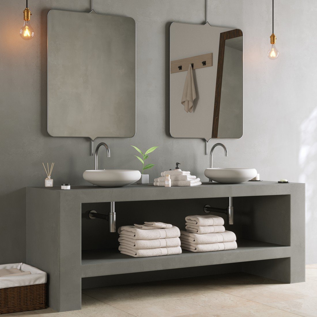 Durable EGO Counter Vessel washbasin Durable EGO Counter Vessel washbasin made from solid surface material with a matching matte white drain cover