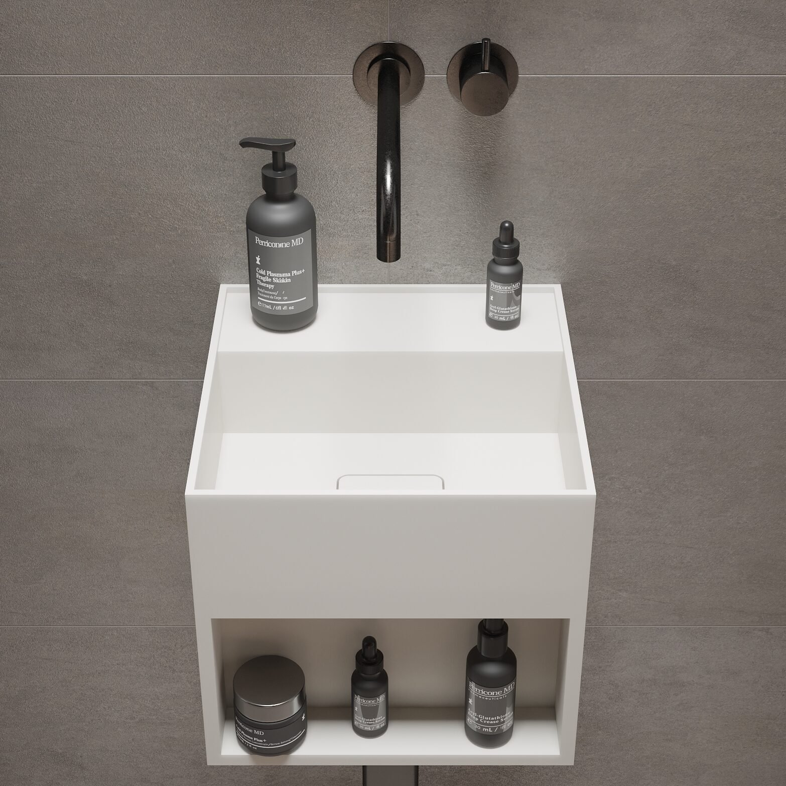 Compact and elegant, the BLISS 12″ Washstand blends modern style with functionality, featuring a matte white finish