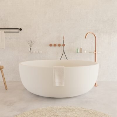 Design Round Freestanding Tub by Ideavit in matte white