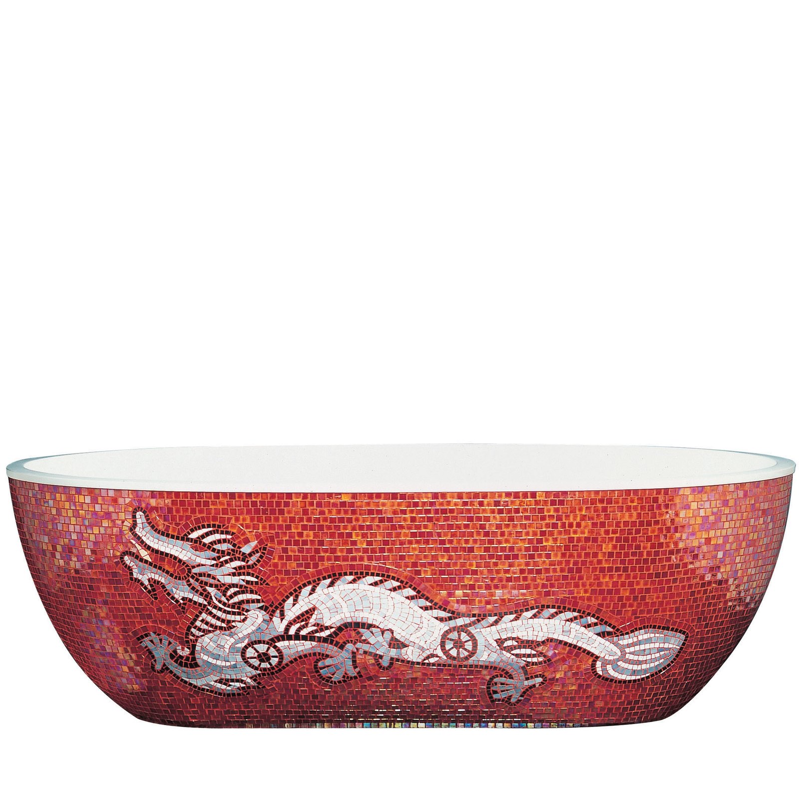 Luxury bathtub with a Sicis mosaic Buddha bar design Luxury STONE1 bathtub featuring a Sicis mosaic Buddha bar design