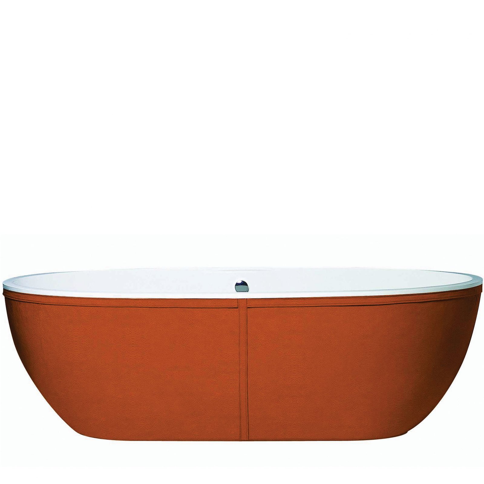 High-end Leather Freestanding Bathtub by AquaDesign in glossy finish, offering spacious comfort and elegant style High-end Leather Freestanding Bathtub by AquaDesign in glossy finish