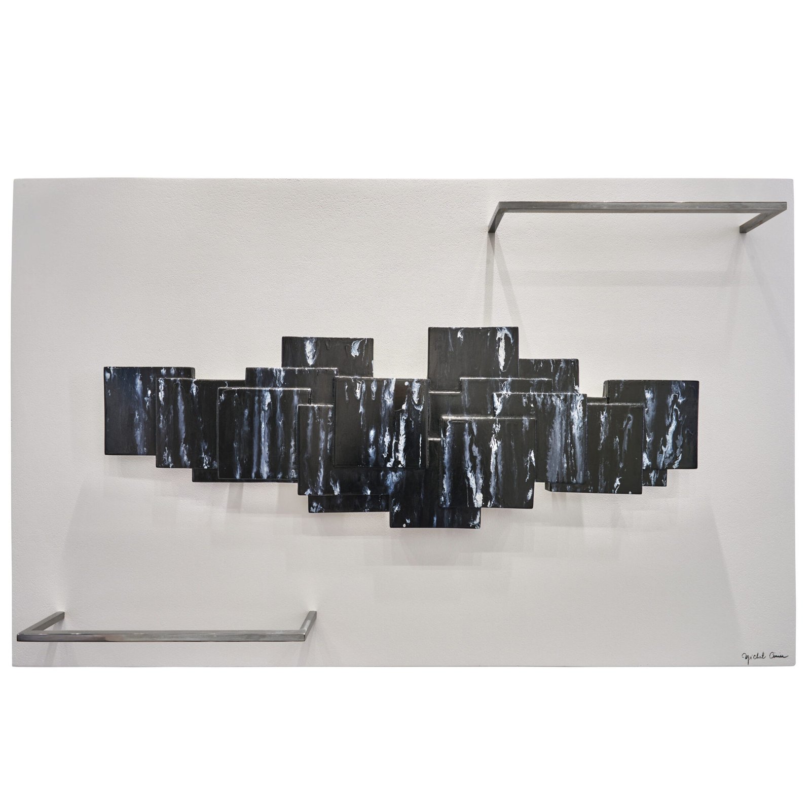 Contemporary CINIER Sculptural bath towel warmer, providing consistent warmth