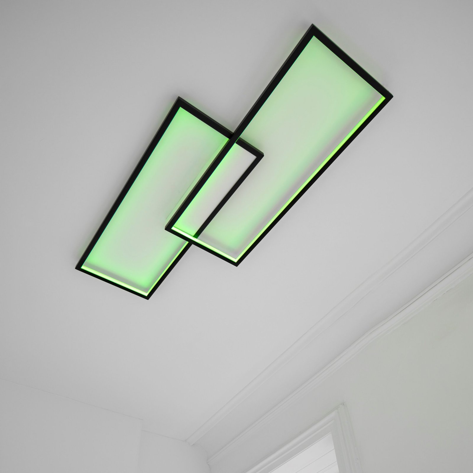 Illuminate your space with the DUO LED light fixture, featuring a durable powder-coated steel frame and adjustable lighting intensity