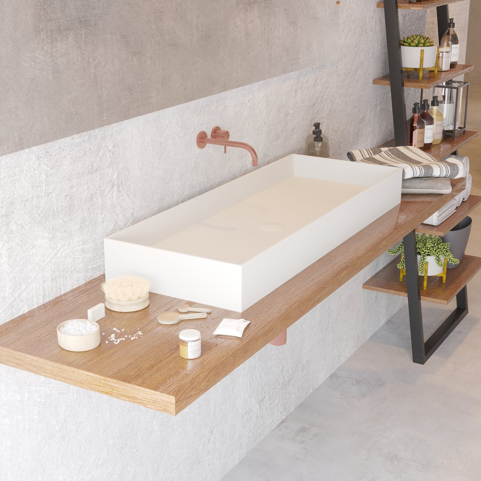 Expansive JOY 100 Counter Vessel Expansive JOY 100 Counter Vessel crafted from durable Ideavit Solid Surface, showcasing a seamless design with a smooth matte white finish