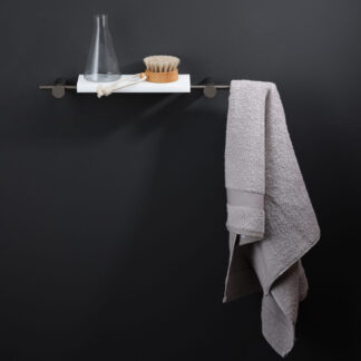 The ELEMENTA premium wall shelf by Ritmonio, crafted from stainless steel with a sleek 22&Prime; x 10&Prime; design