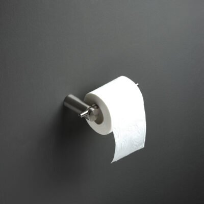 The ELEMENTA premium toilet paper holder by Ritmonio, crafted from stainless steel with a sleek 6-3/4″ wide design