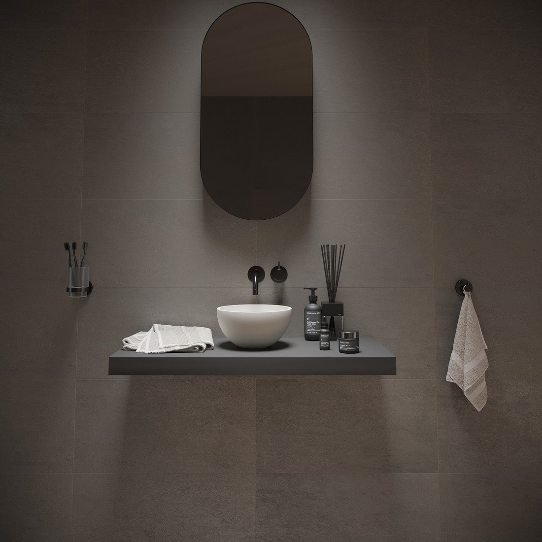 MICRO Counter Vessel in Matte White, crafted with high-performance solid surface material for durability and ease of maintenance