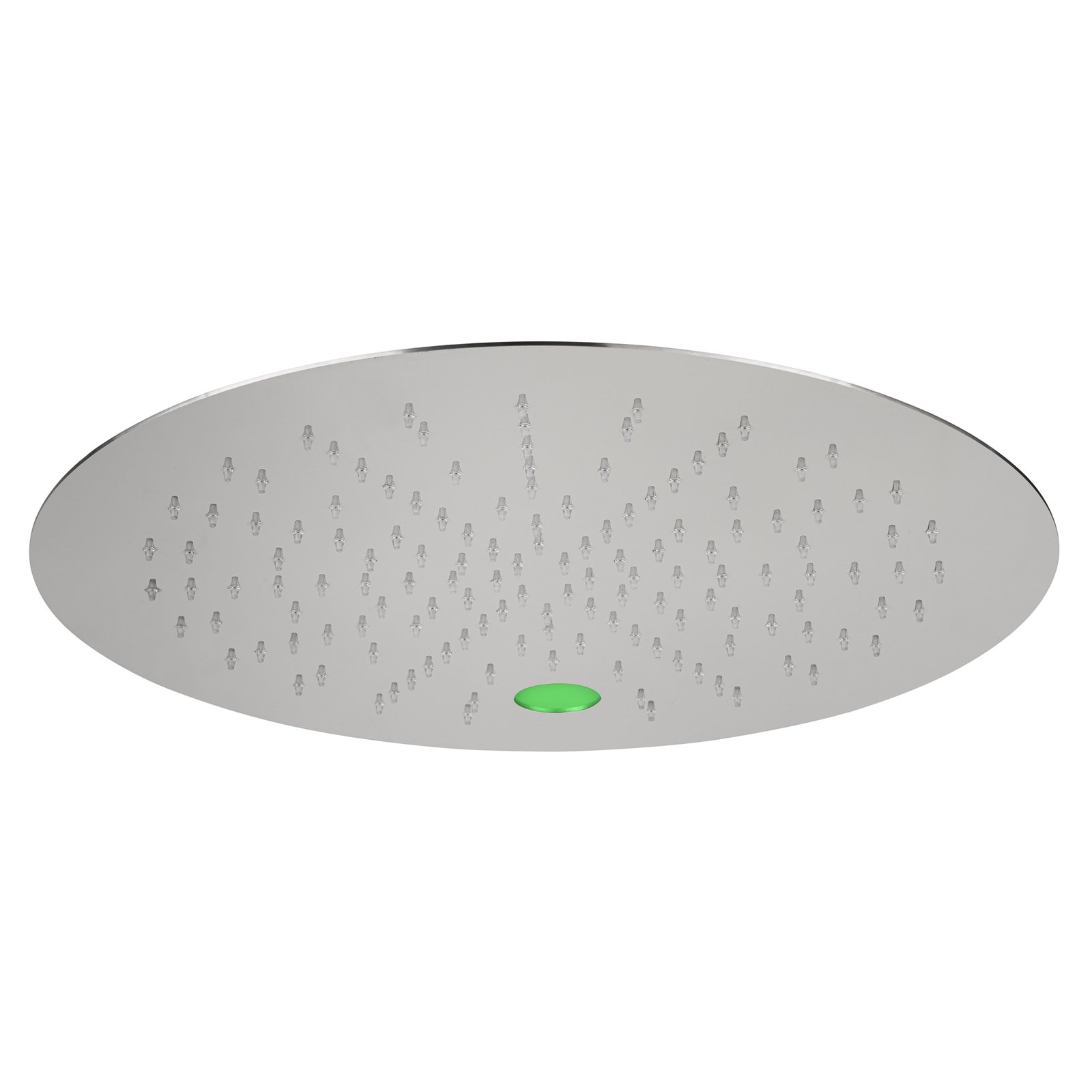 Ceiling-mounted round LED shower head with chromotherapy lighting Ceiling-mounted round LED shower head with chromotherapy lighting, available in polished, brushed, and premium finishes like matte black and gold, designed for spa-like relaxation