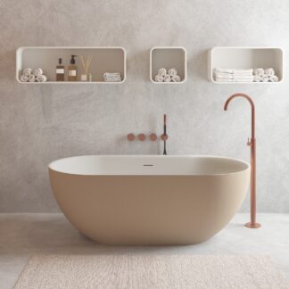 Luxury Bicolor Oval Freestanding Bathtub by Ideavit