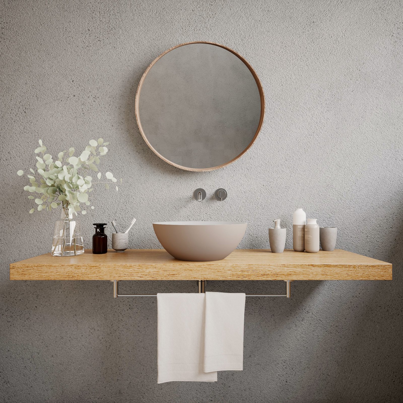 Elegant freestanding washbasin in beige and white Elegant and lightweight 15 x 6 inch freestanding washbasin with thin-edge bicolor design in beige and white from the Ideavit 2023 Collection