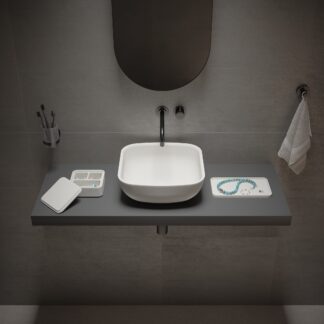 POOL 35 Counter Vessel by Ideavit, a premium white freestanding washbasin