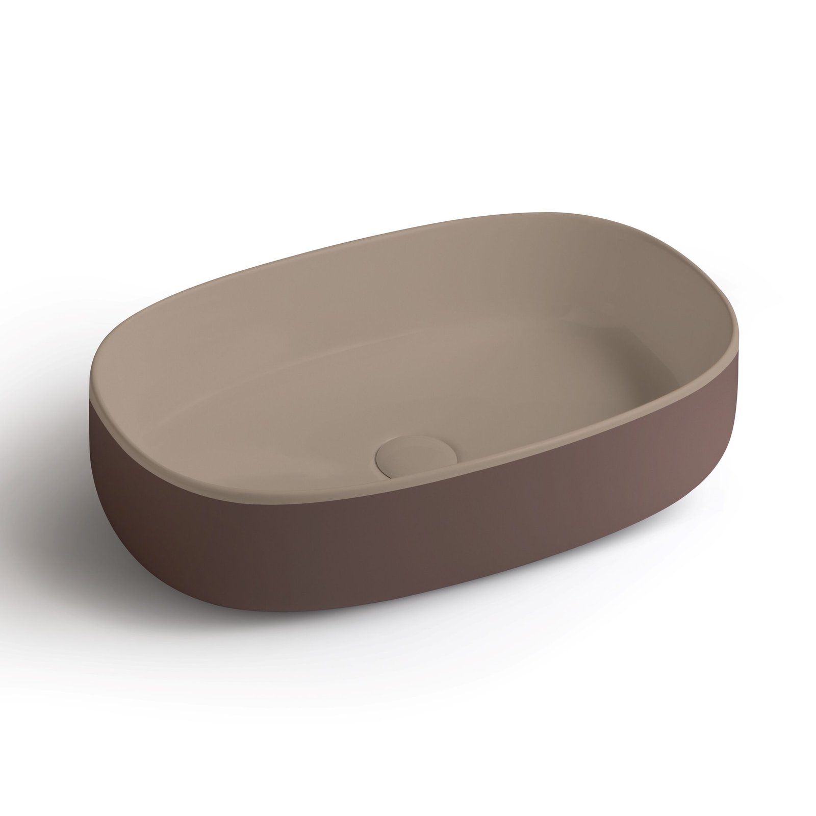 Innovative bicolor oval ceramic washbasin Innovative bicolor oval ceramic washbasin, merging contemporary resin technology with traditional ceramic craftsmanship