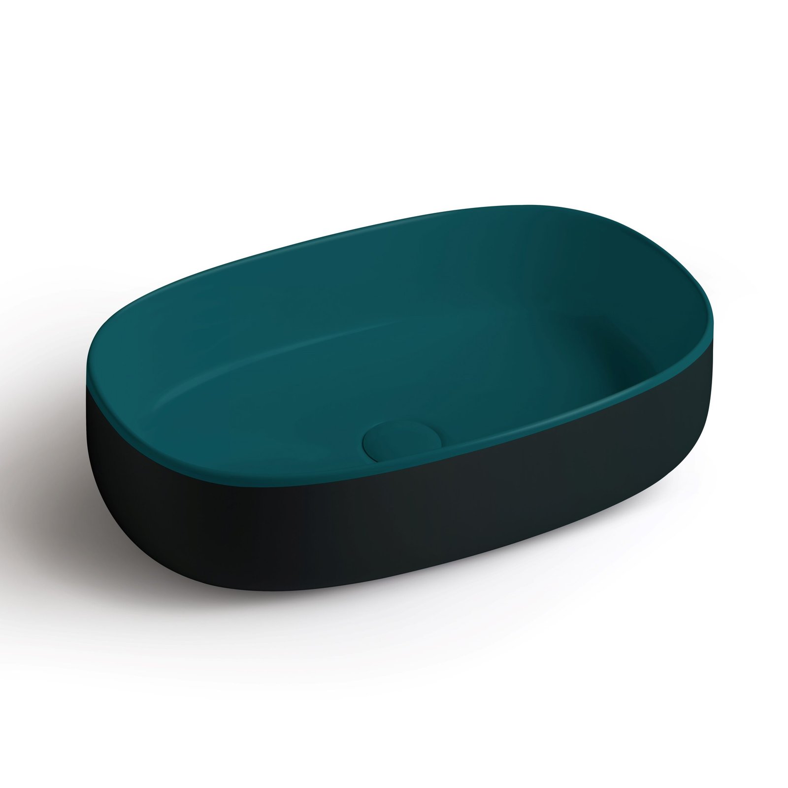 Horganica’s premium bicolor ceramic washbasin Horganica’s premium bicolor ceramic washbasin, featuring an oval design