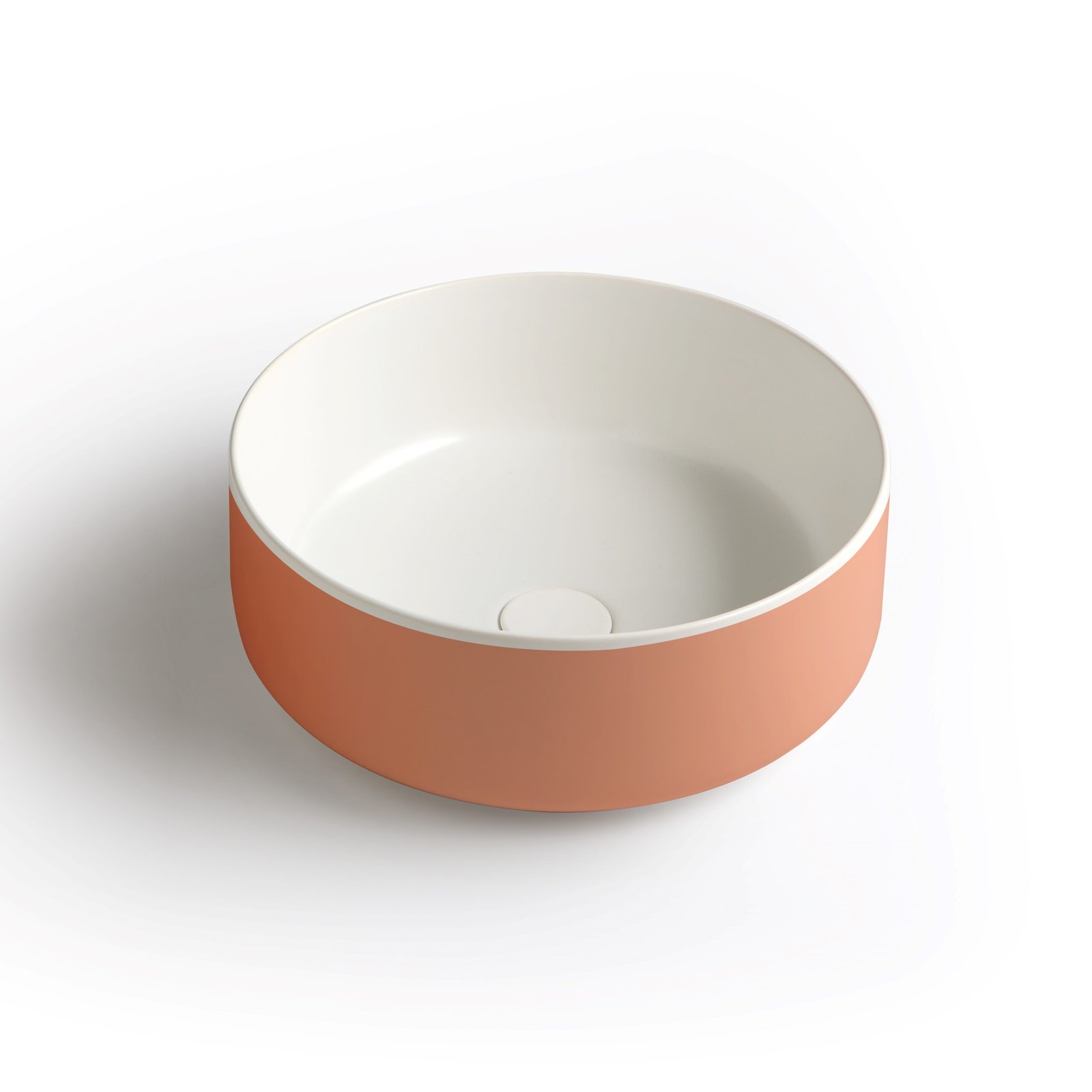 Luxurious bicolor ceramic washbasin Luxurious bicolor ceramic washbasin with soft, round shapes, bringing a touch of elegance to any bathrooms