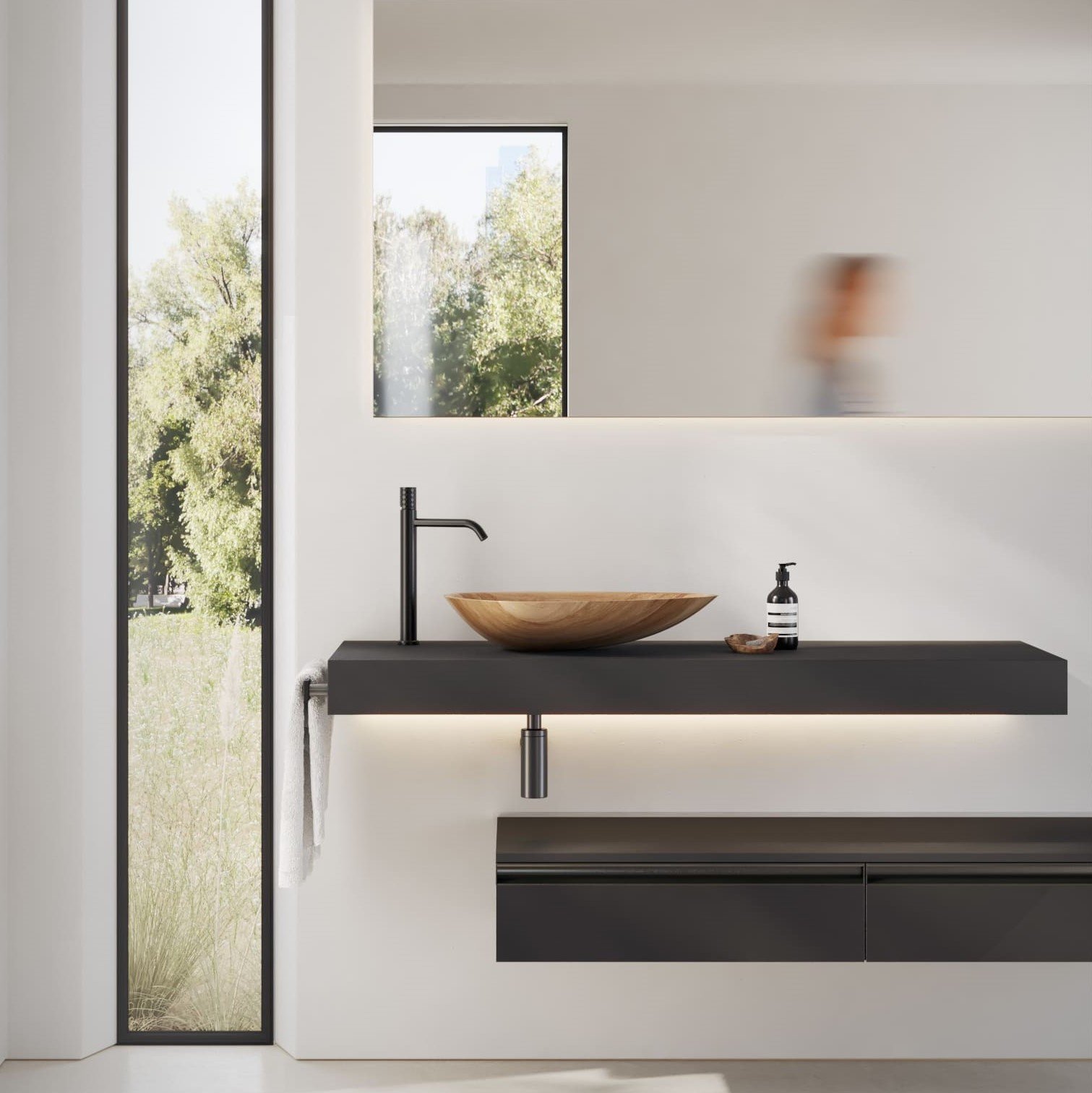 Delta Wooden Counter Vessel by IMAGE Delta Wooden Counter Vessel by IMAGE, model PS IM-WDEL342, showcasing natural wood elegance and craftsmanship