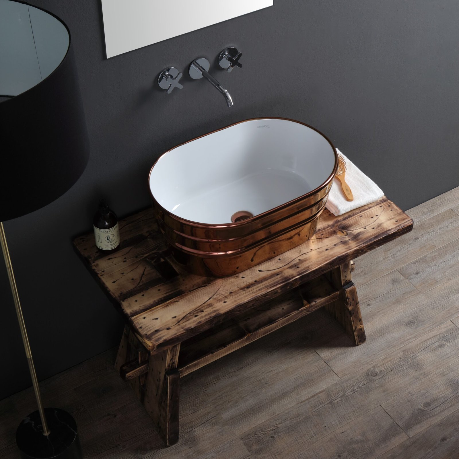 Horganica's Tinozza Elongated Counter Vessel Experience the seamless integration of beauty and practicality with Horganica's Tinozza Elongated Counter Vessel