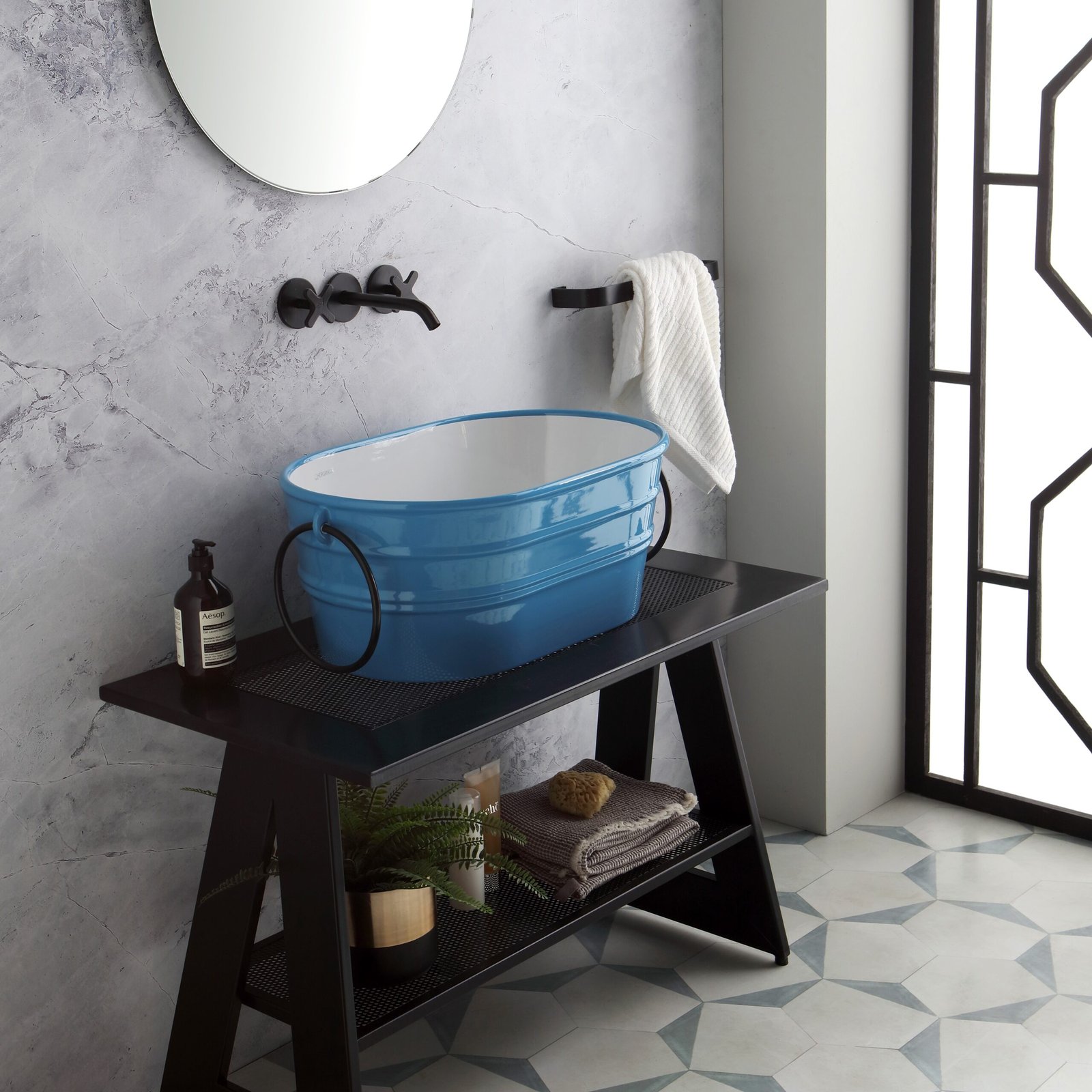 The Tinozza Elongated Counter Vessel by Horganica The Tinozza Elongated Counter Vessel by Horganica offers a sophisticated alternative to conventional sinks