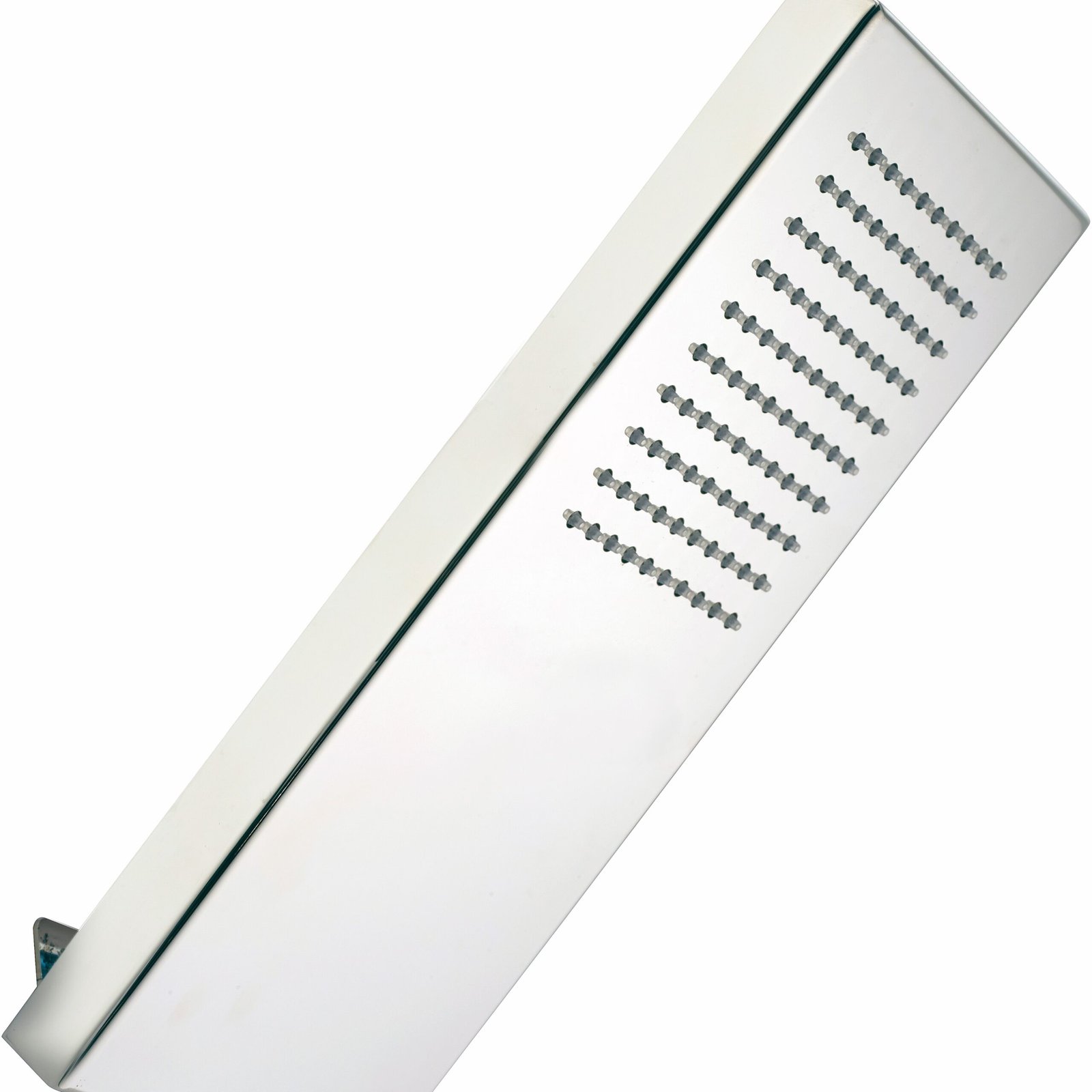 Elegant Evone rectangular wall-mounted shower head, crafted from premium stainless steel