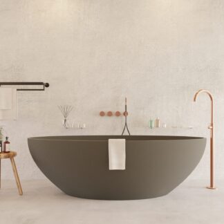 Elegant Dark Grey Freestanding Bathtub by Ideavit