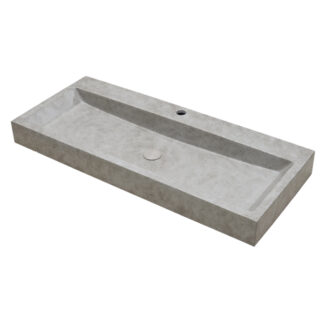 Zen Rectangular Washbasin in durable concrete