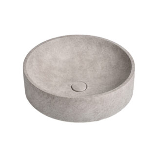 Deco Round Washbasin with a sleek, minimalist design, crafted from high-quality concrete in a beige finish