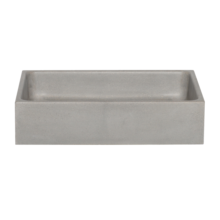 The Sol Rectangular Washbasin sleek, concrete design offers not only durability but also effortless style