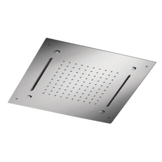 Upgrade your shower with the 20″ Square Rain Head by Rain Therapy, offering rain, waterfall, and mist functions in one luxurious, Italian-crafted fixture. Made from durable 304 stainless steel, with finishes like brushed brass, matte black, and more