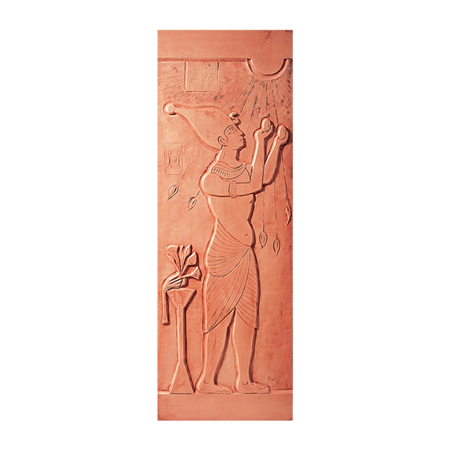 Egyptian Man tall bathroom radiator featuring a unique artistic design, combining efficient heating with bold, sculptural elegance.