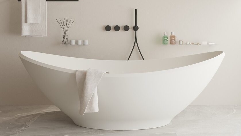 Luxurious Ideavit LECTUS bathtub with a contemporary design
