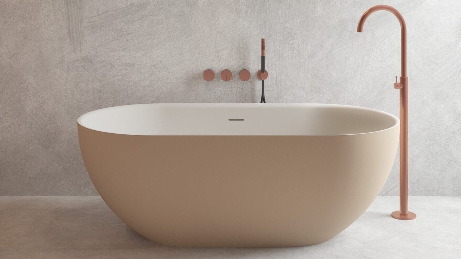 Luxury Bicolor Oval Freestanding Bathtub by Ideavit